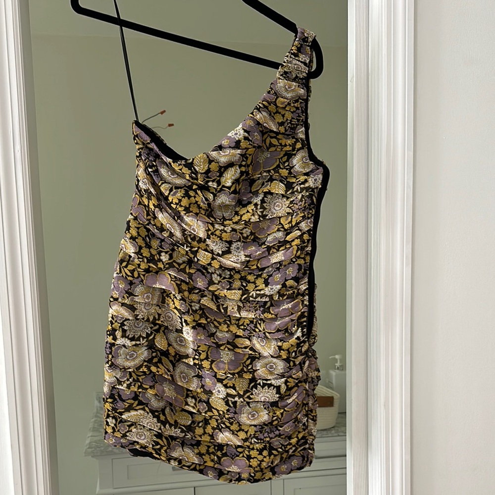 Floral One-Shoulder Dress